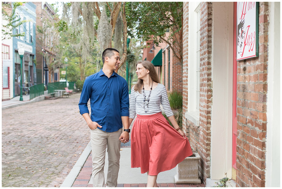 Romantic downtown Summerville couples session | Charleston, SC Couples, Anniversary, and Engagement Photographer