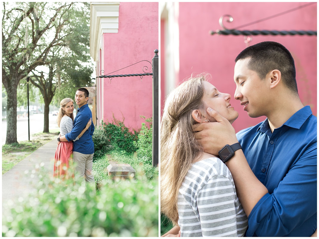 Romantic sunrise golden hour couples session in Summerville, SC | Charleston, SC Couples, Anniversary, and Engagement Photographer