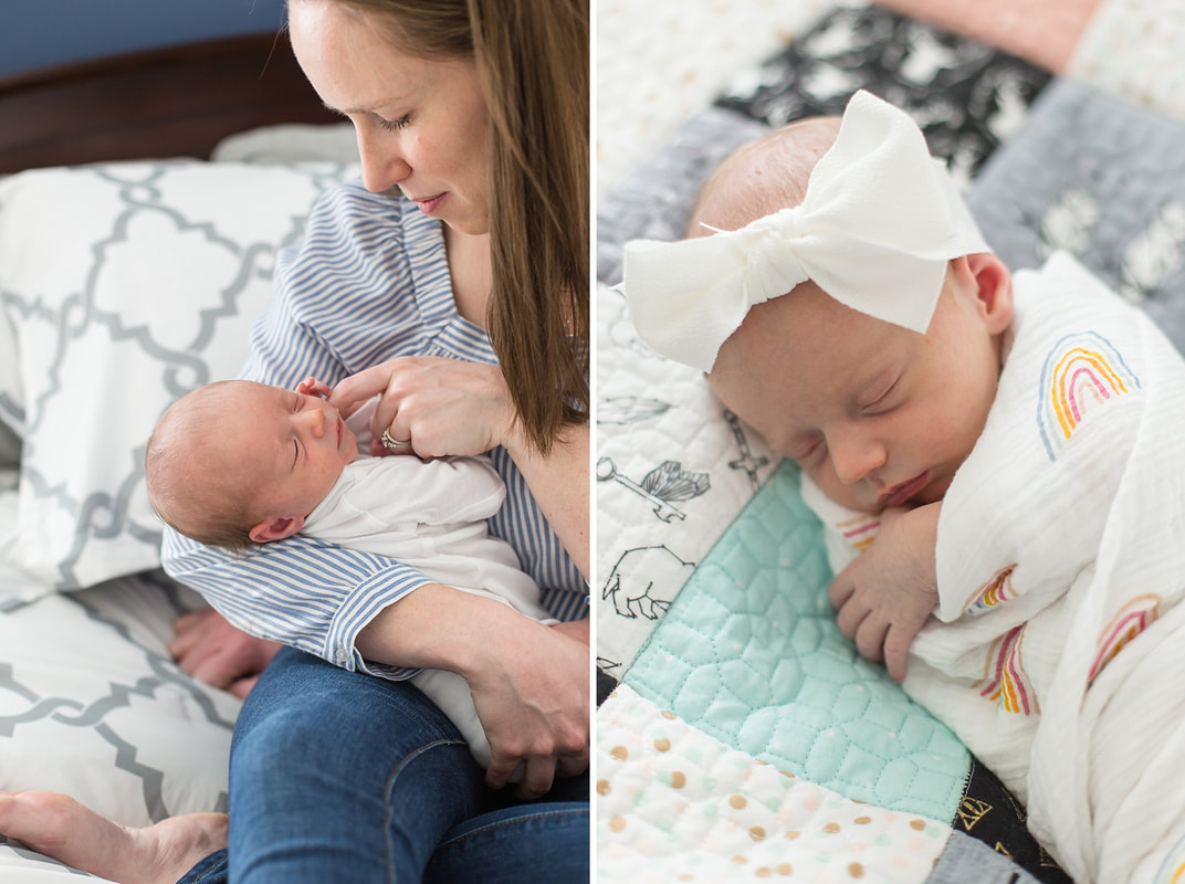 Blue and Grey Rainbow Baby Lifestyle Session at Home | Columbia, SC Newborn Photographer | Nicole Watford Photography