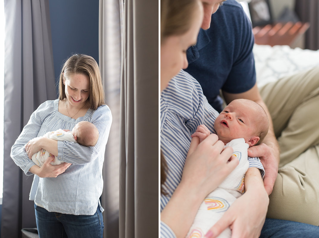 Blue and Grey Newborn Lifestyle Session at Home | Columbia, SC Newborn Photographer | Nicole Watford Photography
