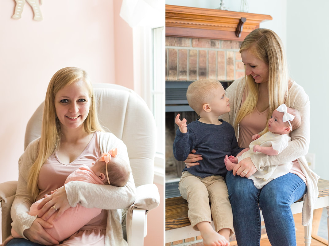 Classic Pink & Cream Newborn Lifestyle Session at Home | Summerville, SC Newborn Photographer | Nicole Watford Photography