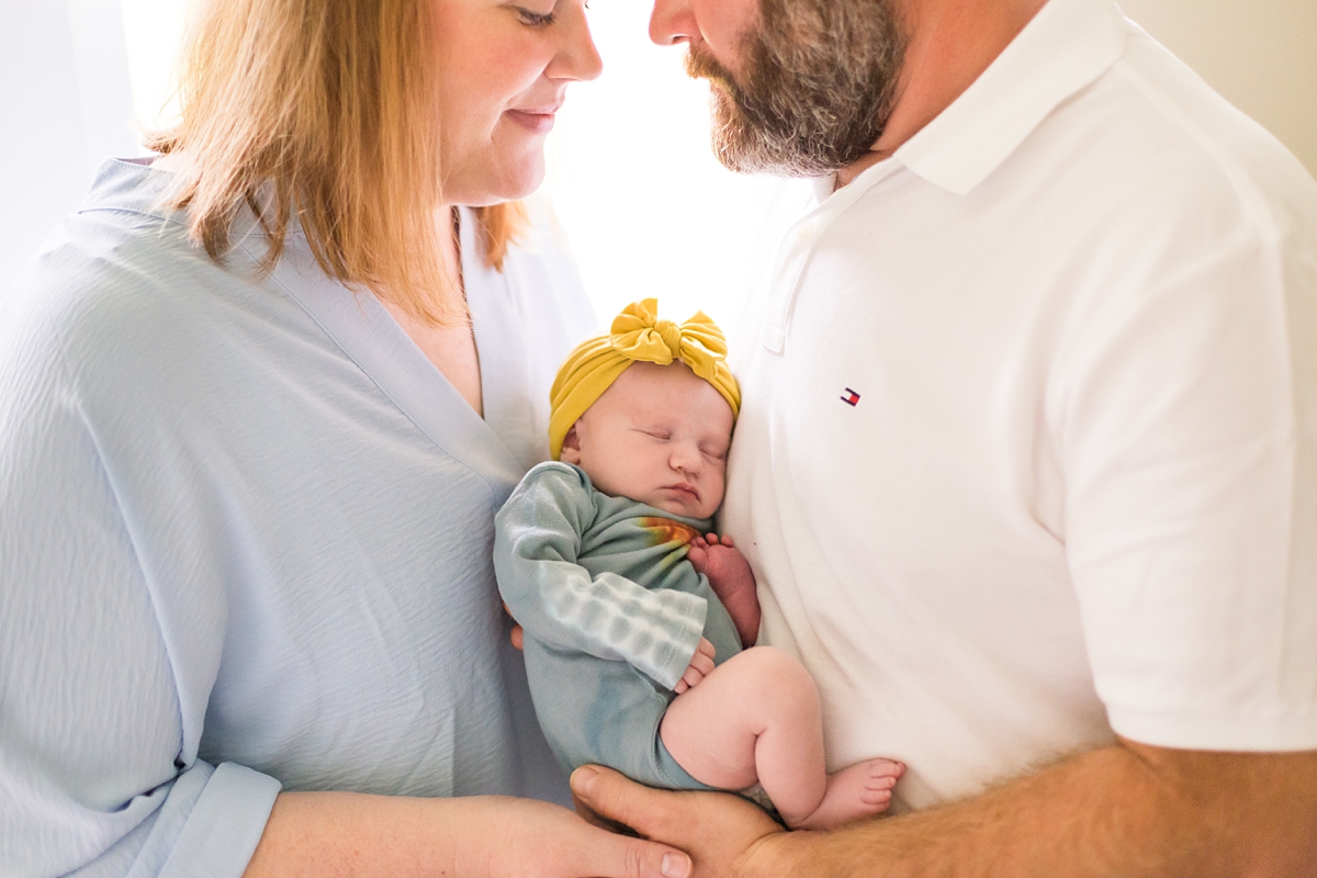 Lifestyle Newborn Session at Home in Columbia SC for baby girl photographed by SC family photographer Nicole Watford Photography