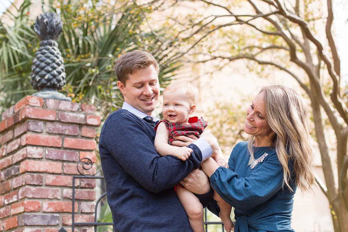 family of three during SC family session 