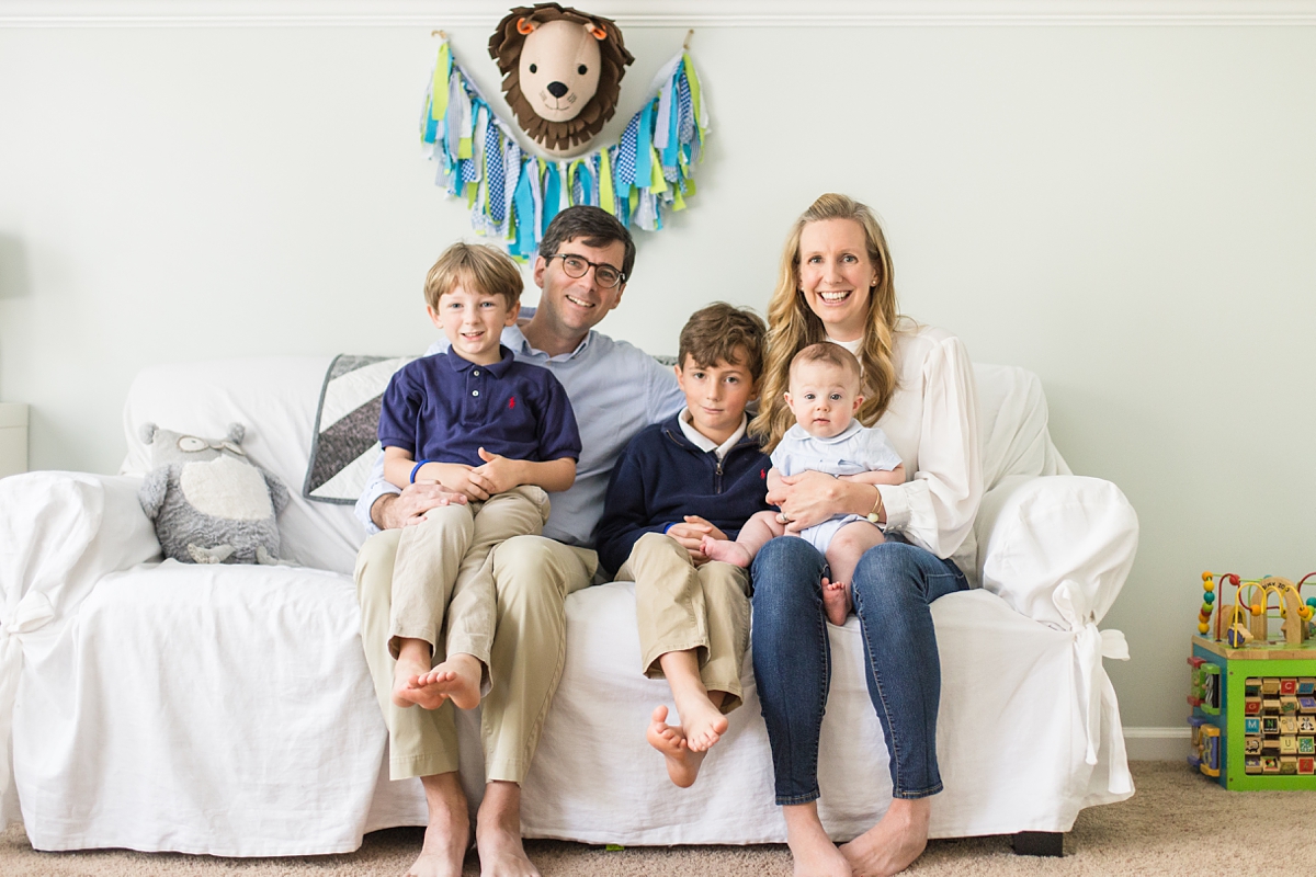 Columbia In-Home Lifestyle Session for family of five 