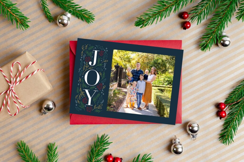 A client's holiday card from the Columbia, SC Holiday Card Mini Session Event with Nicole Watford