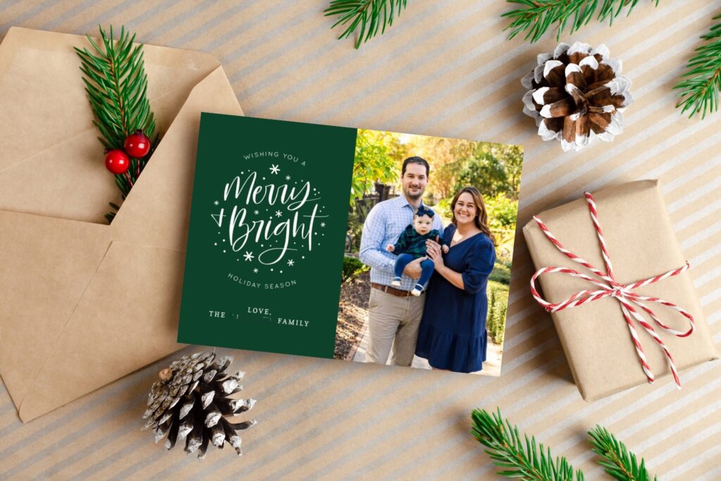 A client's holiday card from the Columbia, SC Holiday Card Mini Session Event with Nicole Watford