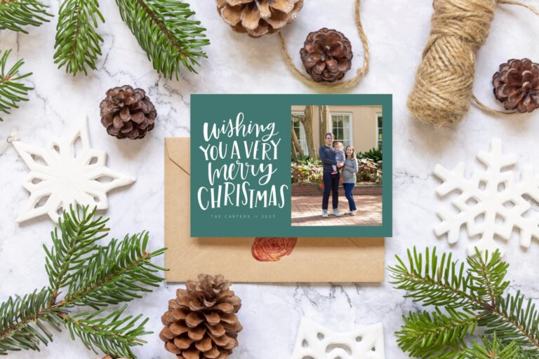 A client's card from the Holiday Card Mini Session Event in Columbia, SC